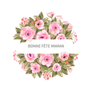 Fleurs roses et tendres pensées pour maman